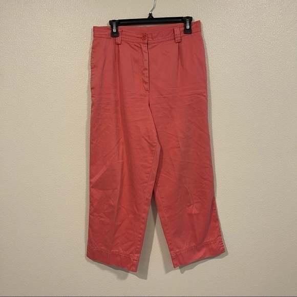 Pendleton Pants - Pendelton Salmon 100% Cotton Cropped Capri Trousers Size 12